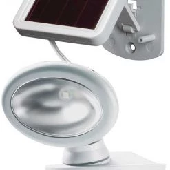 Brennenstuhl Éclairage Extérieur 1170880 Lampe Solaire à LED Pour L'extérieur SOL 14 Plus IP44 Avec Détecteur De Mouvement Infrarouge 2xLED 0.5W 85lm Longueur Du Câble 3m Couleur Gris-blanc