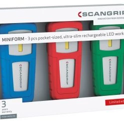 Scangrip Lampe Portative 49.0397 MINIFORM PROMO-KIT 3 X Lampe De Travail LED Rechargeable 200 Lumen 7 Scangrip Lampe Portative 49.0397 MINIFORM PROMO-KIT 3 X Lampe De Travail LED Rechargeable 200 Lumen -Éclairage de chantier Soldes Boutique 49 0397 miniform promo kit 3 x lampe de travail led rechargeable 200 lumen 2