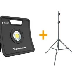 Scangrip Éclairage De Chantier Nova + Trépied 1.35 - 3.0 Mtr