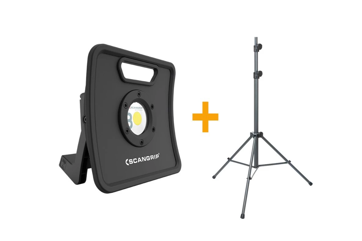 Scangrip Éclairage De Chantier Lampe De Chantier Nova 3K LED à Gradation 3000 Lumen + Trépied 1.35 - 3.0 Mtr 5 Scangrip Éclairage De Chantier Lampe De Chantier Nova 3K LED à Gradation 3000 Lumen + Trépied 1.35 - 3.0 Mtr – Image 3
